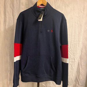Polo Ralph Lauren Classics 1/4 Zip Pullover Sweater Red/White/Navy